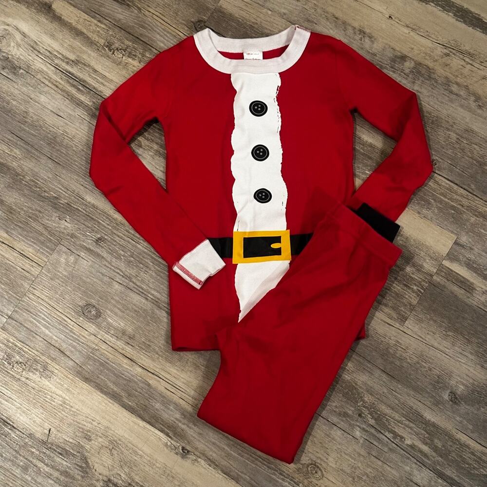Hanna Andersson Kids Santa Pajama Set - Red - Size 6/7 (120cm) - Organic Cotton
